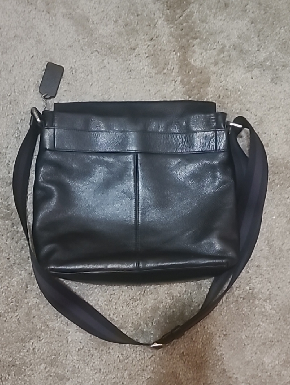 Coach Black Charles Messenger Leather Crossbody Bag Purse F72362 - Picture 2 of 15